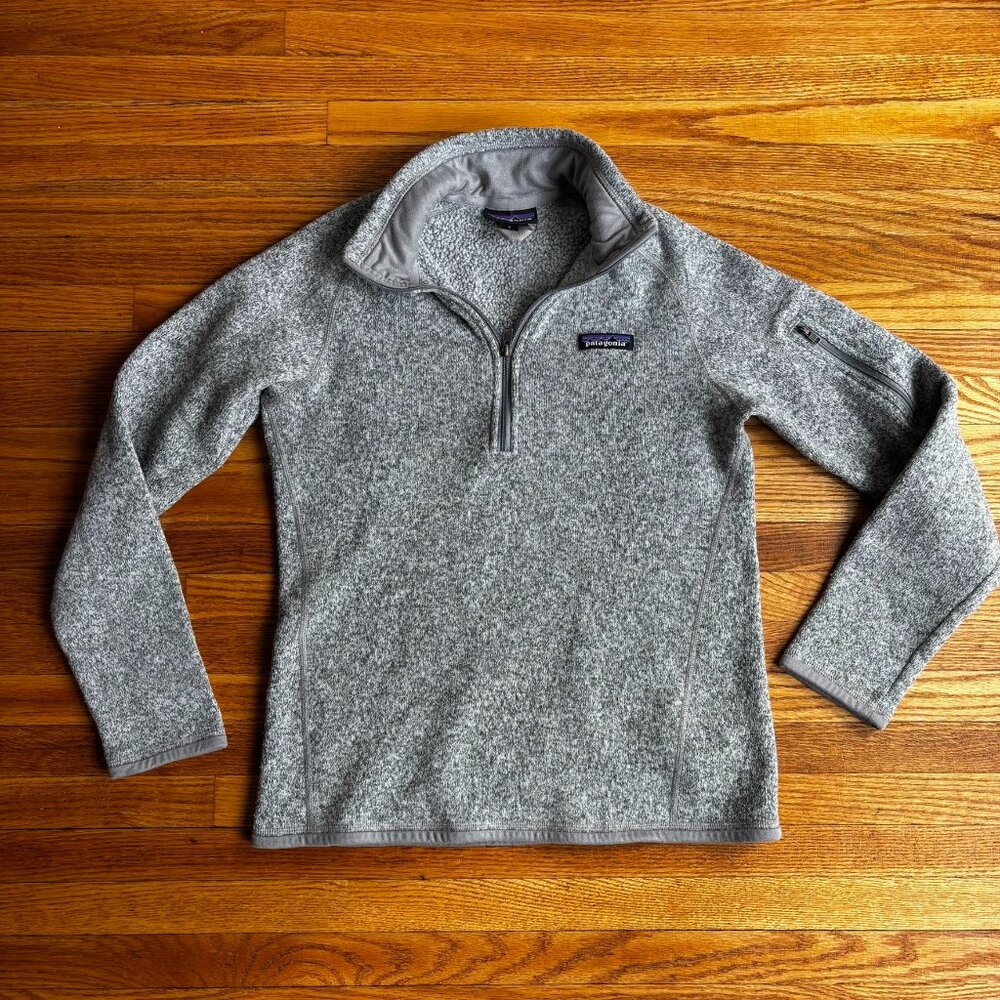 Patagonia Women's Better Sweater 1/4 Zip Grey Womens Small